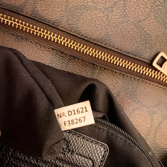 Coach Harley East West Hobo Shoulder Bag Signature Black Brown Gold F38267 - Picture 12 of 16